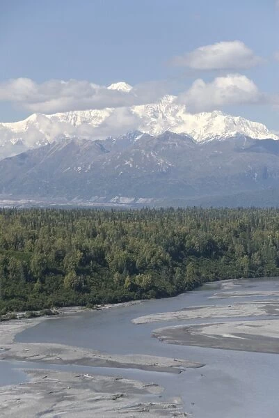 View of Mount McKinley at mile 135 of Parks Highway, Alaska, United States of America