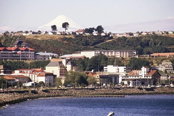 View to Mount Osorno, Puerto Montt, Los Lagos, Chile, South America