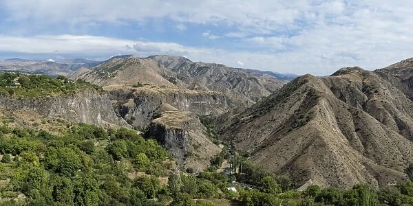 View over the mountains surrounding Garni, Kotayk Province, Armenia, Caucasus, Asia