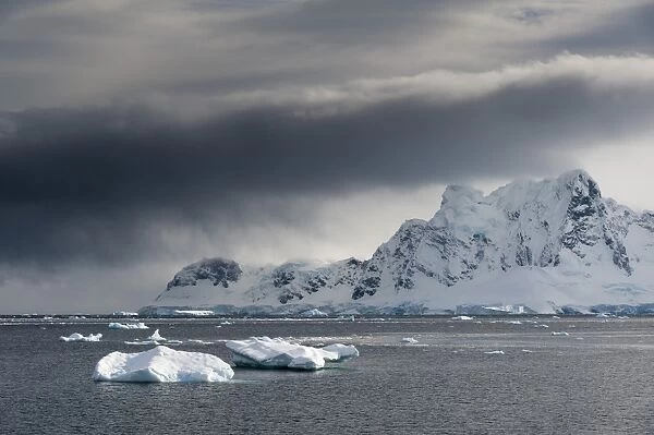 A view of the mountains surrounding Paradise Bay, Antarctica, Polar Regions
