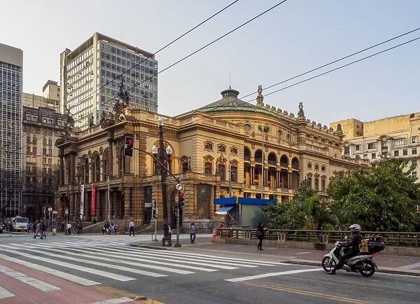 View of the Municipal Theatre, City of Sao Paulo, State of Sao Paulo, Brazil, South