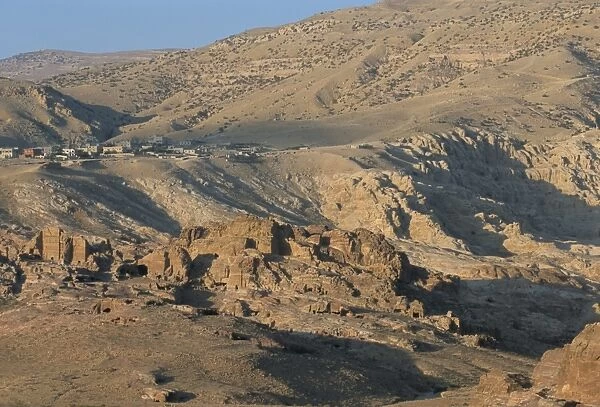 View over Nabatean tombs