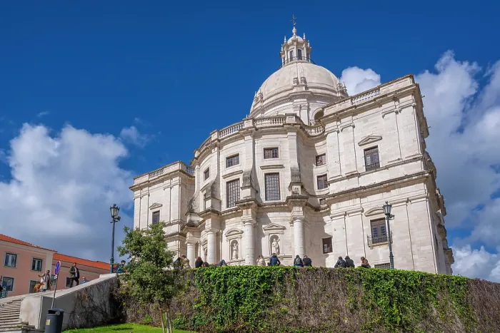 Framed Print : View of National Pantheon museum on a sunny day in the Alfama District, Lisbon, Portugal, Europe