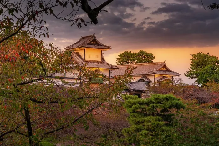 Framed Print : View of Nezumita-mon Gate, entrance to Kanazawa Castle and Park at sunset, Kanazawa City, Ishikawa Prefecture, Honshu, Japan Framed Print : View of Nezumita-mon Gate, entrance to Kanazawa Castle and Park at sunset, Kanazawa City, Ishikawa Prefecture, Honshu, Japan