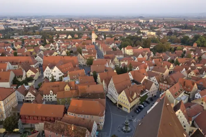 Framed Print : View of Nordlingen from Daniel Framed Print : View of Nordlingen from Daniel