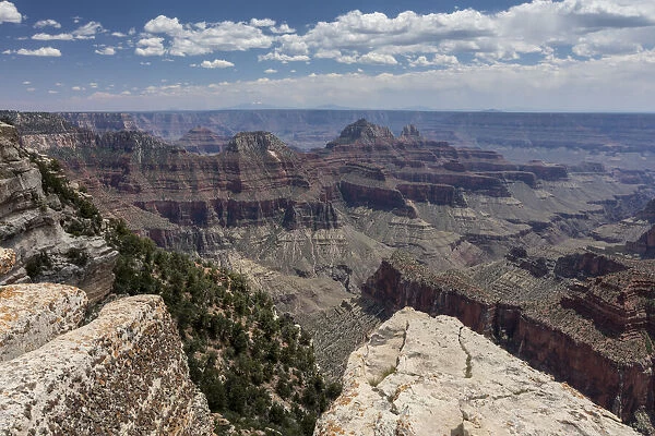 View of the North Rim of Grand Canyon National Park from Bright Angel Point
