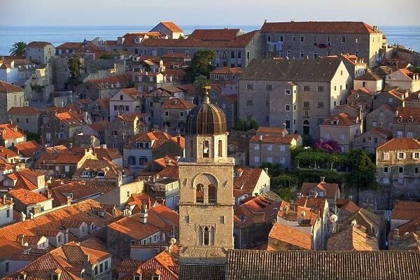 View over Old City with Franciscan Monastery, UNESCO World Heritage Site, Dubrovnik, Croatia, Europe