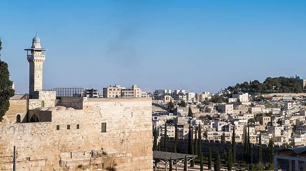 View from Old City of Jerusalem into the outskirts, Jerusalem, Israel, Middle East