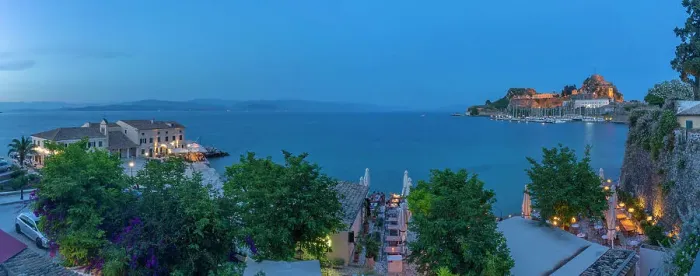Framed Print : View of Old Fortress of Corfu at dusk, Corfu Town, Corfu, Ionian Sea, Greek Islands, Greece, Europe Framed Print : View of Old Fortress of Corfu at dusk, Corfu Town, Corfu, Ionian Sea, Greek Islands, Greece, Europe