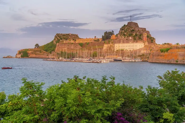 Framed Print : View of Old Fortress of Corfu during golden hour, UNESCO World Heritage Site, Corfu Town, Corfu, Ionian Sea, Greek Islands, Greece, Europe Framed Print : View of Old Fortress of Corfu during golden hour, UNESCO World Heritage Site, Corfu Town, Corfu, Ionian Sea, Greek Islands, Greece, Europe