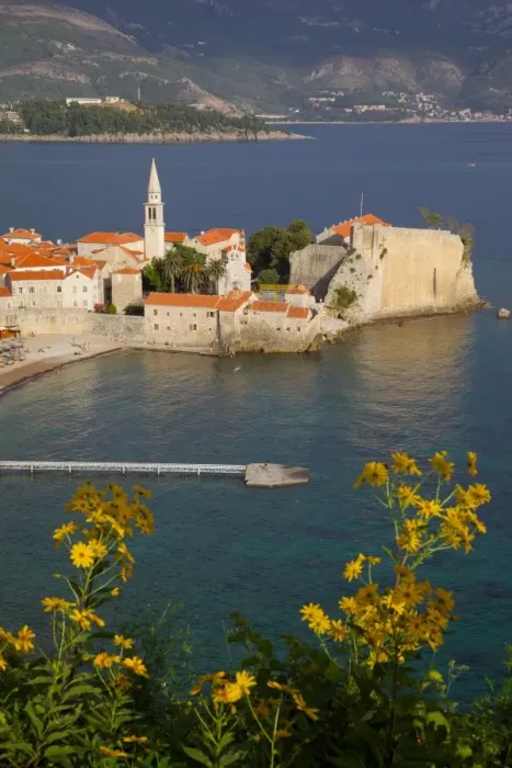 Framed Print : View of Old Town, Budva, Montenegro, Europe Framed Print : View of Old Town, Budva, Montenegro, Europe