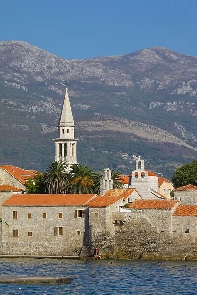 View of Old Town, Budva, Montenegro, Europe