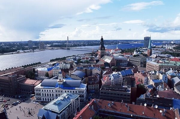 View of the Old Town and the Daugava River, from St