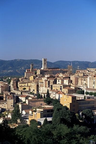 View to Old Town from hillside, Grasse, Alpes-Maritimes, Provence, France, Europe