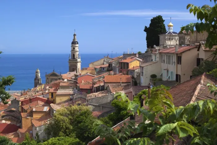 Framed Print : View over old town and port, Menton, Provence-Alpes-Cote d Azur, Provence, France, Mediterranean, Europe Framed Print : View over old town and port, Menton, Provence-Alpes-Cote d Azur, Provence, France, Mediterranean, Europe