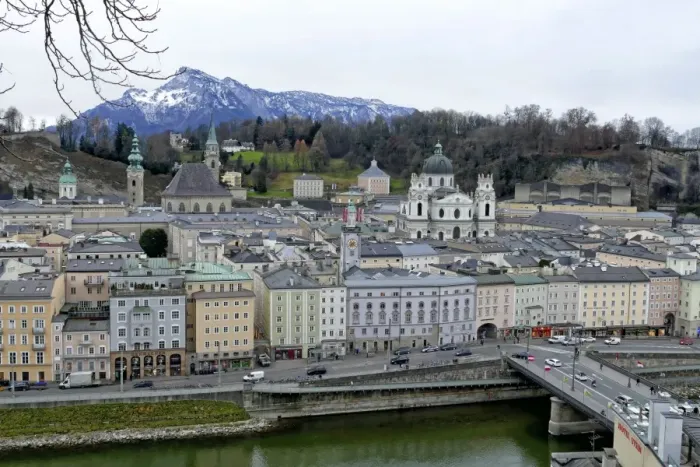 Framed Print : View towards the old town, Salzburg, Austria, Europe