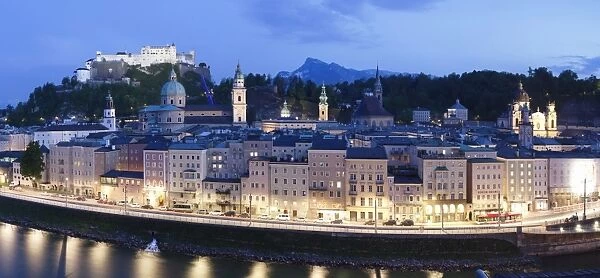 View over the old town of Salzburg, UNESCO World Heritage Site, Salzburg, Salzburger Land, Austria, Europe
