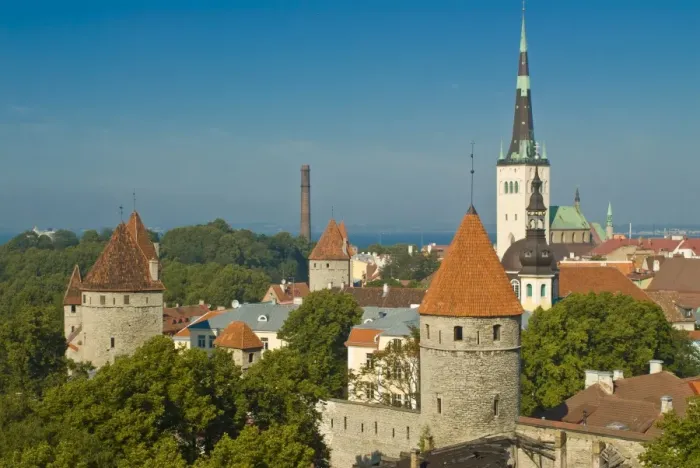 Framed Print : View over the Old Town of Tallinn, UNESCO World Heritage Site, Estonia Framed Print : View over the Old Town of Tallinn, UNESCO World Heritage Site, Estonia