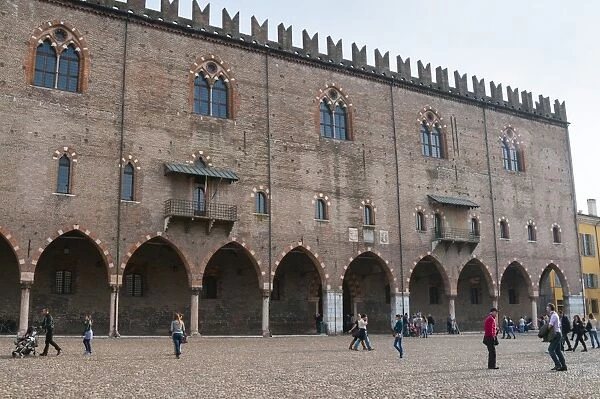 View of Palazzo Ducale, Piazza Sordello, Mantova, Lombardy, Italy, Europe