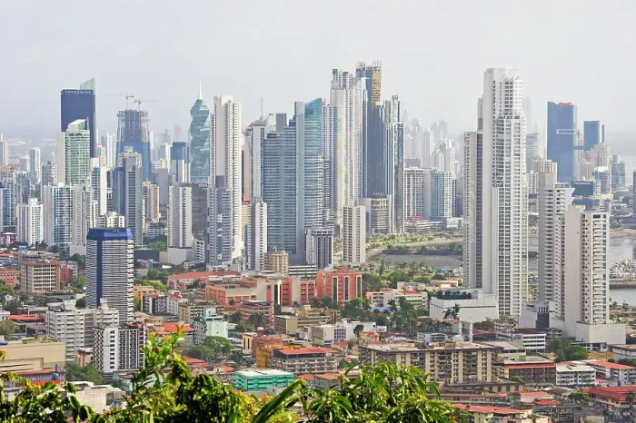Framed Print : View of Panama City from the top of Ancon Hill, Panama City, Republic of Panama, Central America Framed Print : View of Panama City from the top of Ancon Hill, Panama City, Republic of Panama, Central America