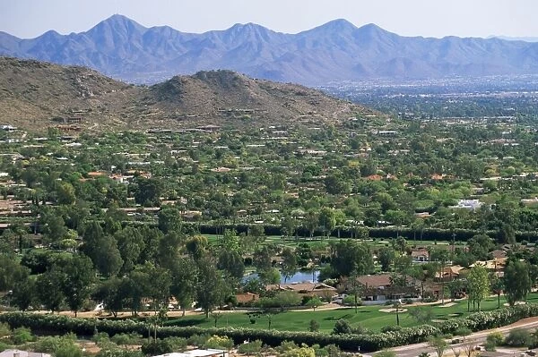 View over Paradise Valley from the slopes of Camelback Mountain