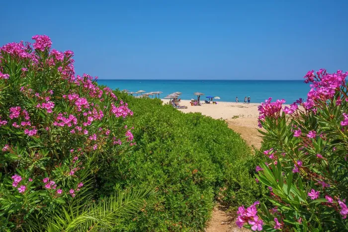 Framed Print : View of Paralia Skalas, Skala, Kefalonia, Ionian Islands, Greek Islands, Greece, Europe Framed Print : View of Paralia Skalas, Skala, Kefalonia, Ionian Islands, Greek Islands, Greece, Europe