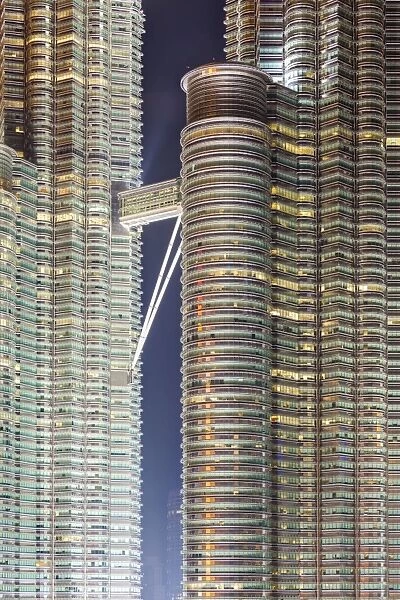 Detail view of the Petronas Twin Towers, Kuala Lumpur, Malaysia, Southeast Asia, Asia
