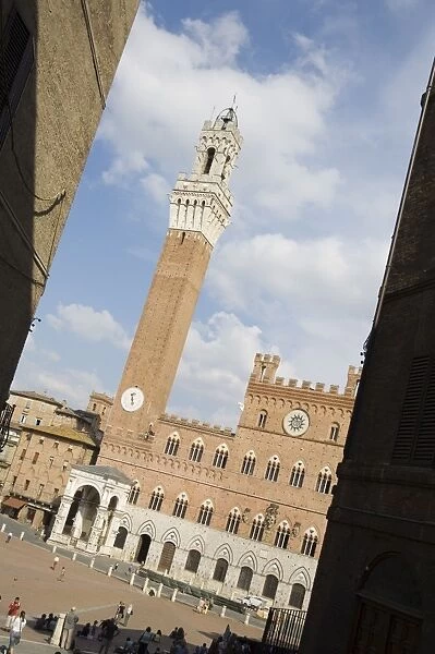 View of the Piazza del Campo and the Palazzo Pubblico