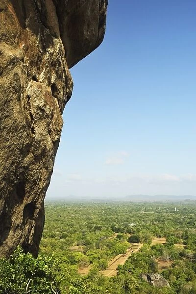 View of plains from Sigiriya (Lion Rock), UNESCO World Heritage Site, Sri Lanka, Asia