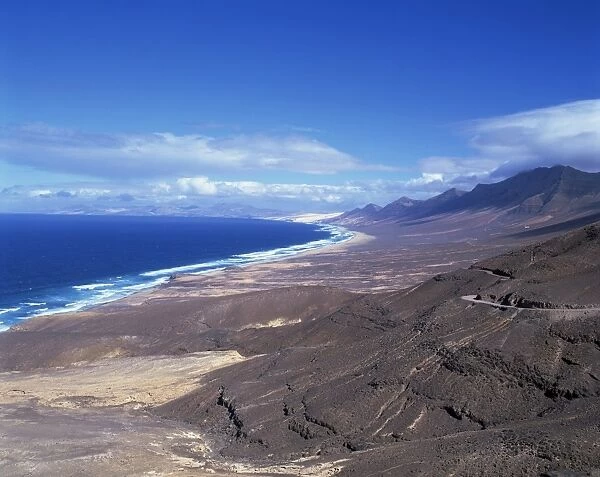 View of Playa de Cofete, Jandia Peninsula, Fuerteventura, Canary Islands
