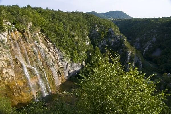 View over Plitvice Lakes National Park, UNESCO World Heritage Site, Croatia, Europe
