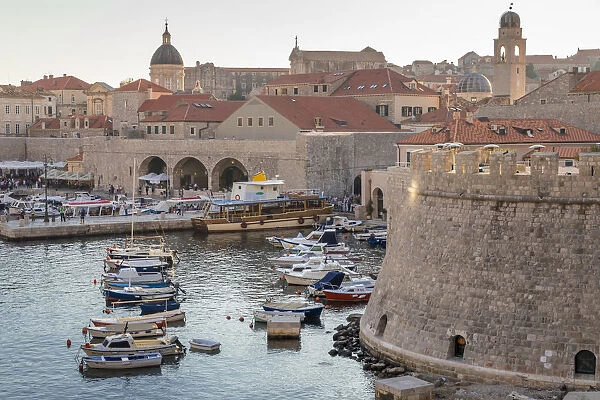 View from the Ploce Gate over the old town of Dubrovnik, UNESCO World Heritage Site