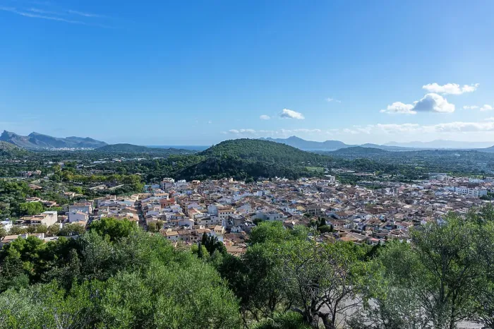 Framed Print : View over Pollenca, Mallorca, Balearic islands, Spain, Mediterranean, Europe Framed Print : View over Pollenca, Mallorca, Balearic islands, Spain, Mediterranean, Europe