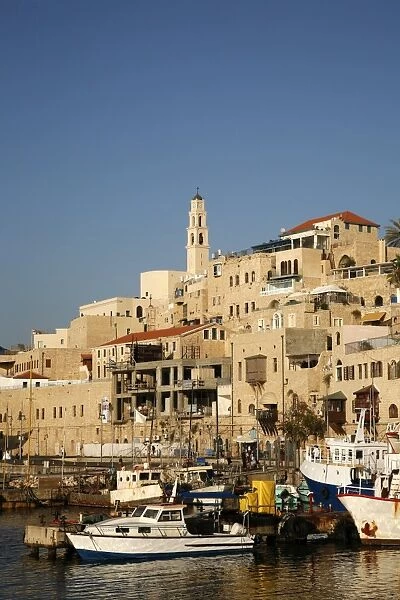 View over the port and Old Jaffa, Tel Aviv, Israel, Middle East