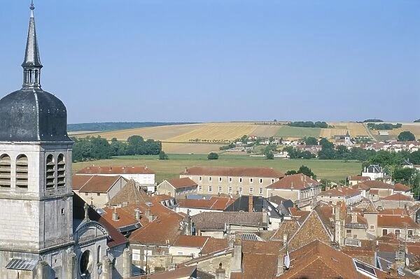 View from Porte de France, village of Vaucouleurs, Vosges, Lorraine, France, Europe
