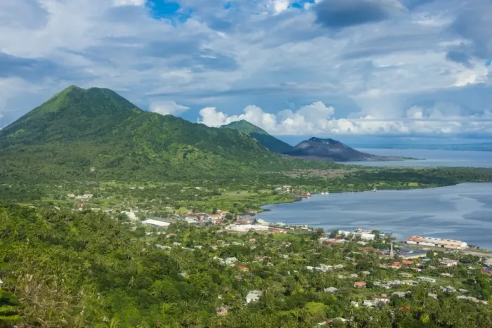 Framed Print : View over Rabaul, East New Britain, Papua New Guinea, Pacific Framed Print : View over Rabaul, East New Britain, Papua New Guinea, Pacific