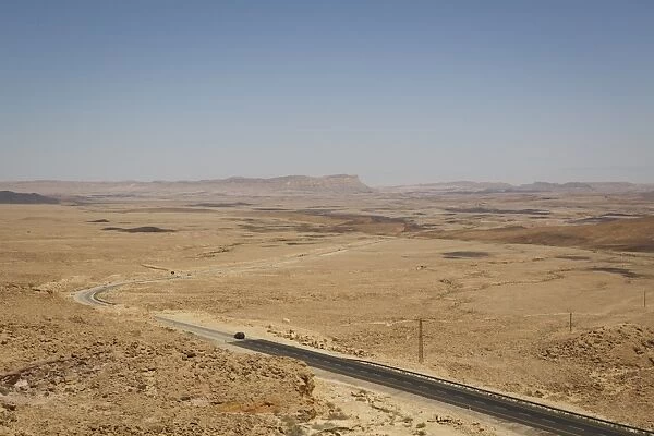 View over the Ramon crater, Mitzpe Ramon, Negev region, Israel, Middle East