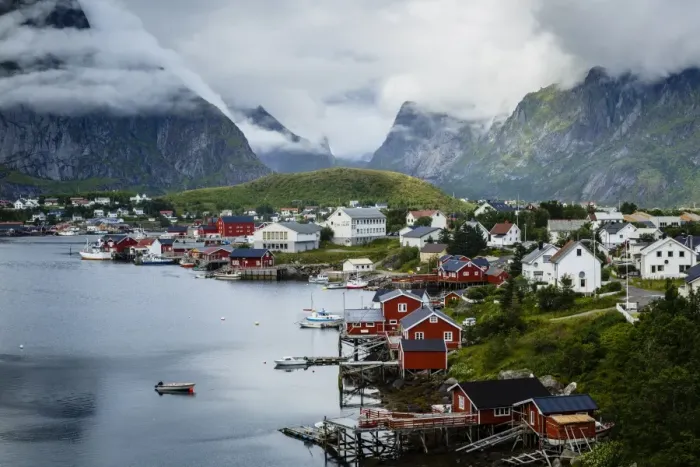 Framed Print : View over Reine, Lofoten Islands, Arctic, Norway, Scandinavia, Europe Framed Print : View over Reine, Lofoten Islands, Arctic, Norway, Scandinavia, Europe