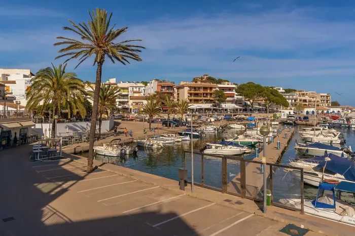 Framed Print : View of restaurants in the harbour at Cala Rajada, Majorca, Balearic Islands, Spain, Mediterranean, Europe Framed Print : View of restaurants in the harbour at Cala Rajada, Majorca, Balearic Islands, Spain, Mediterranean, Europe