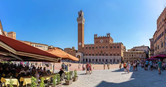 Framed Print : View of restaurants and Palazzo Pubblico in Piazza del Campo, UNESCO World Heritage Site, Siena, Tuscany, Italy, Europe Framed Print : View of restaurants and Palazzo Pubblico in Piazza del Campo, UNESCO World Heritage Site, Siena, Tuscany, Italy, Europe