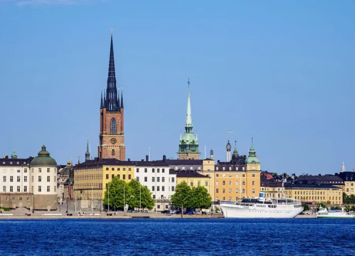 Framed Print : View towards the Riddarholmen Island, Stockholm, Stockholm County, Sweden, Scandinavia, Europe