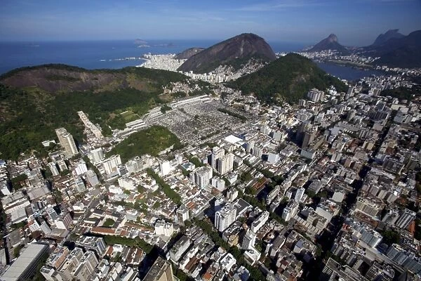 View over Rio de Janeiro from a helicopter, Rio de Janeiro, Brazil, South America