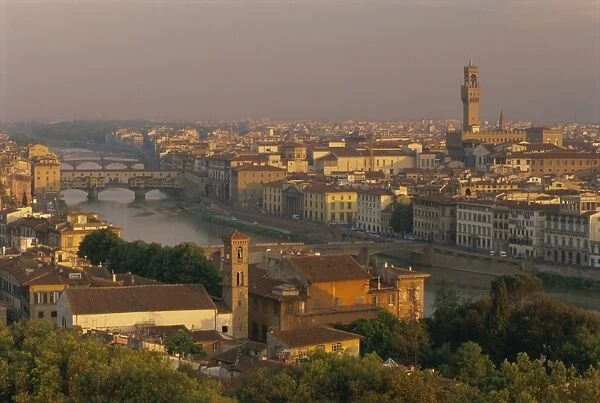 View over the River Arno and city skyline