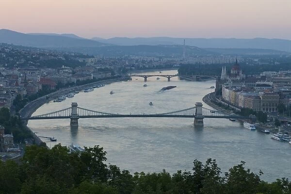 View over the River Danube, Budapest, Hungary, Europe