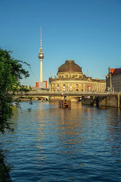 View of River Spree and Bode Museum, Museum Island, UNESCO World Heritage Site, Berlin Mitte district, Berlin, Germany, Europe