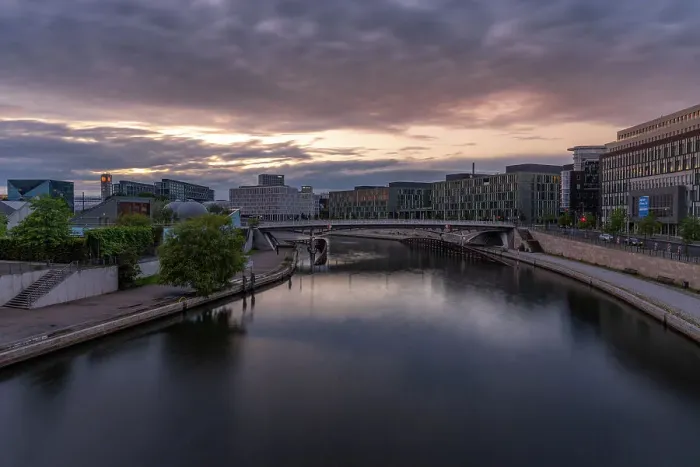Framed Print : View of the River Spree from Paul Loebe Building at sunset, German Parliament building, Mitte, Berlin, Germany, Europe Framed Print : View of the River Spree from Paul Loebe Building at sunset, German Parliament building, Mitte, Berlin, Germany, Europe