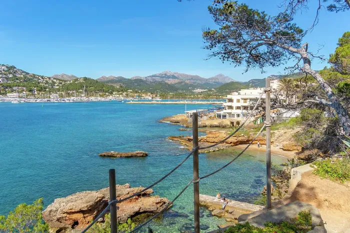 Framed Print : View of rocky shoreline and the sea at Port d'Andratx, Majorca, Balearic Islands, Spain, Mediterranean, Europe Framed Print : View of rocky shoreline and the sea at Port d'Andratx, Majorca, Balearic Islands, Spain, Mediterranean, Europe