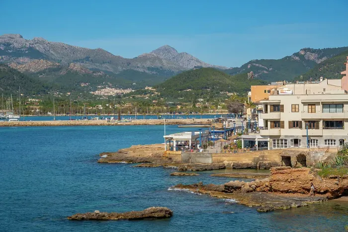 Framed Print : View of rocky shoreline and the sea at Port d'Andratx, Majorca, Balearic Islands, Spain, Mediterranean, Europe Framed Print : View of rocky shoreline and the sea at Port d'Andratx, Majorca, Balearic Islands, Spain, Mediterranean, Europe