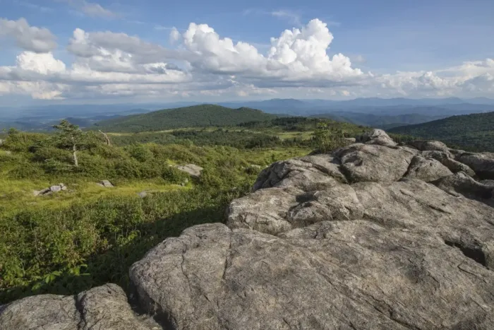 Framed Print : View from one of the many rocky summits of Grayson Highlands State Park, Virginia Framed Print : View from one of the many rocky summits of Grayson Highlands State Park, Virginia