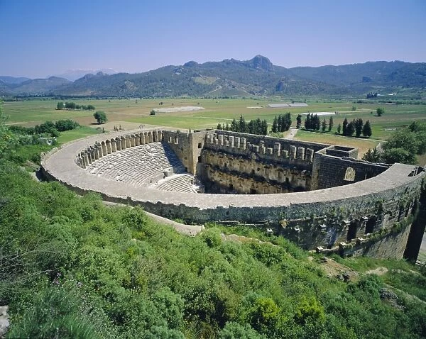 View of Roman Amphitheatre of Aspendos